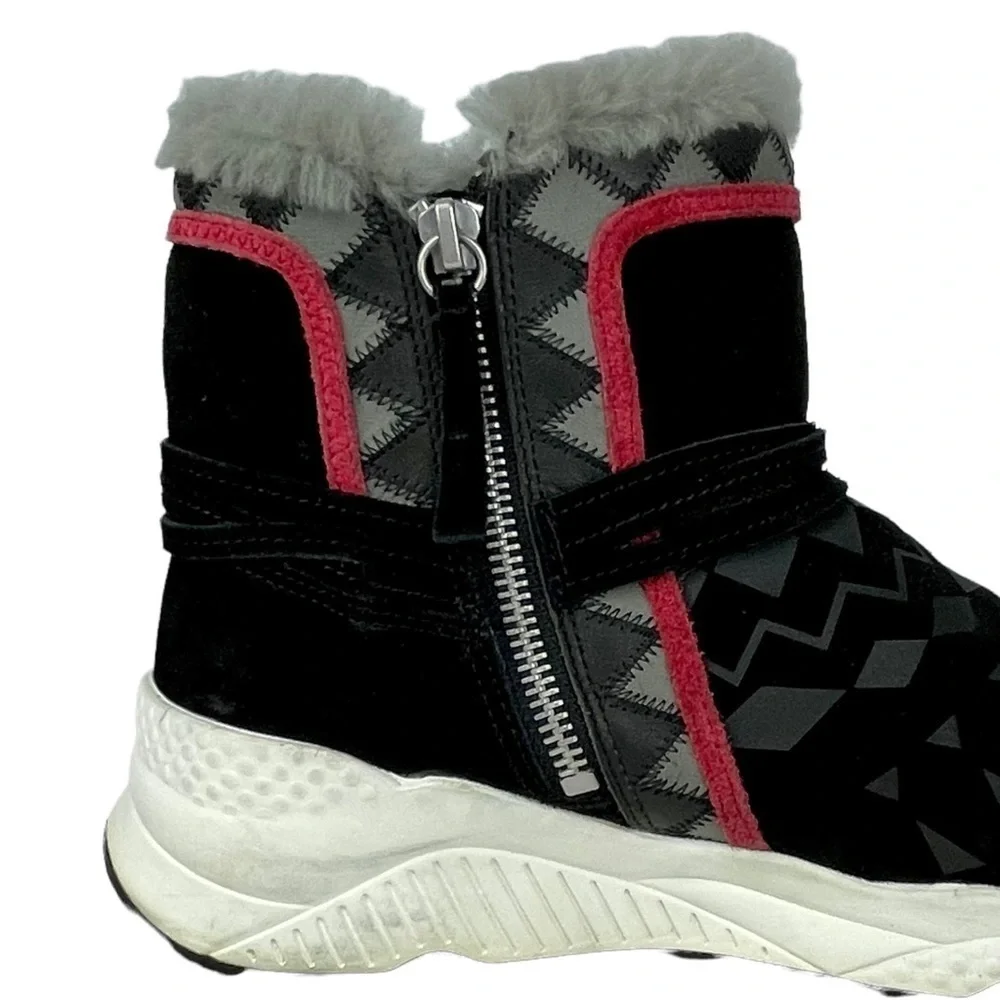 ASH MONGOLIA LAMBSKIN SUEDE SHEARLING GEOMETRIC POM POMS SNEAKER WINTER BOOTS